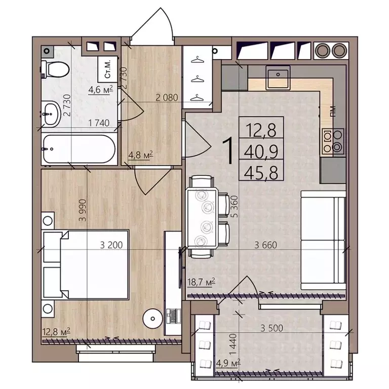 1-к кв. Рязанская область, Рязань пос. Шпалозавода, Окская Стрелка ... - Фото 0