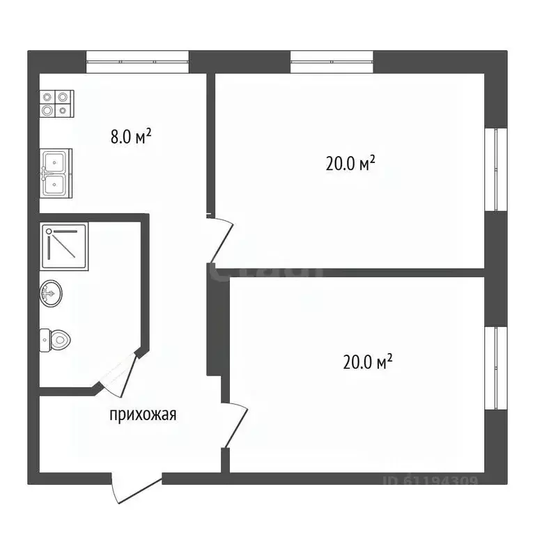 2-к кв. Мордовия, Саранск просп. Ленина, 1 (60.0 м) - Фото 1