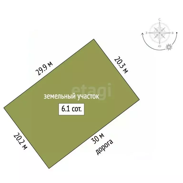 Участок в Севастополь Красный Октябрь КСП,  (6.0 сот.) - Фото 2