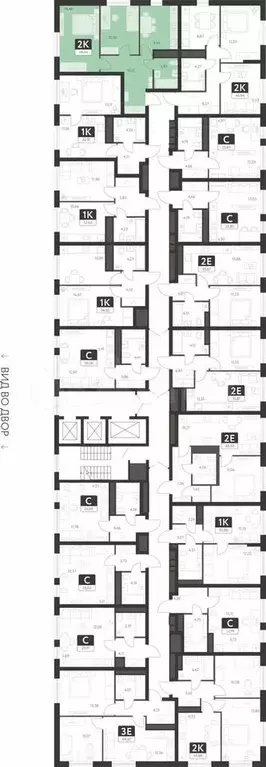 2-к. квартира, 48,4 м, 13/25 эт. - Фото 1