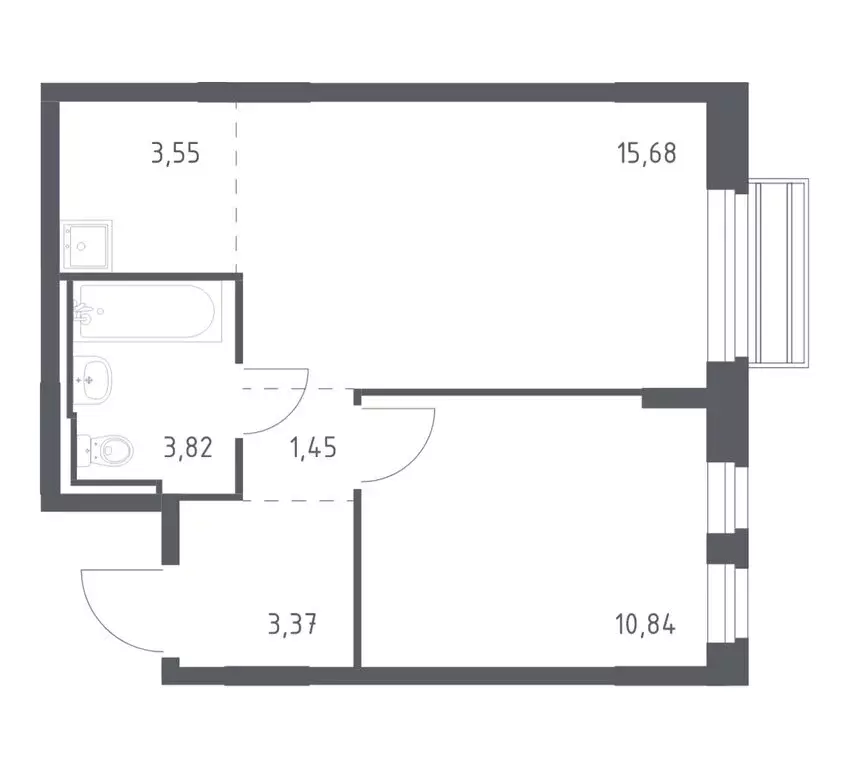 1-комнатная квартира: село Лайково, микрорайон Город-Событие, ЖК ... - Фото 1