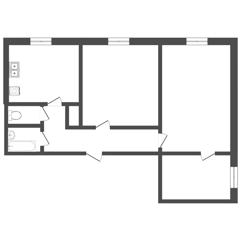 3-комнатная квартира: Пермь, улица Крисанова, 3 (61.6 м) - Фото 1