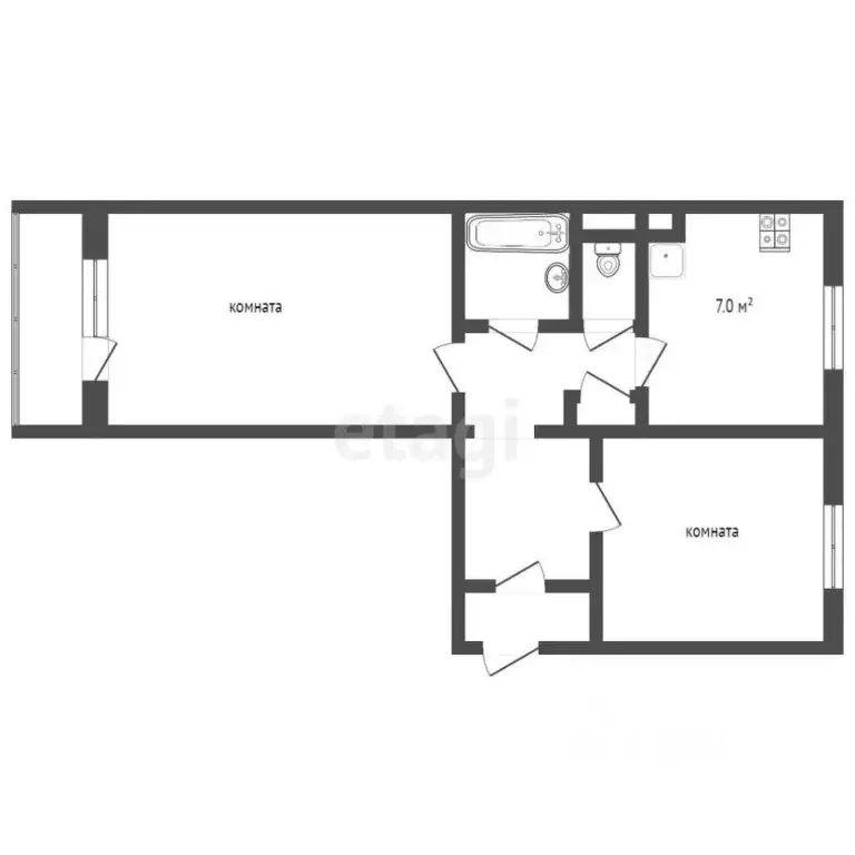 2-к кв. Ямало-Ненецкий АО, Муравленко ул. Губкина, 20 (51.0 м) - Фото 2