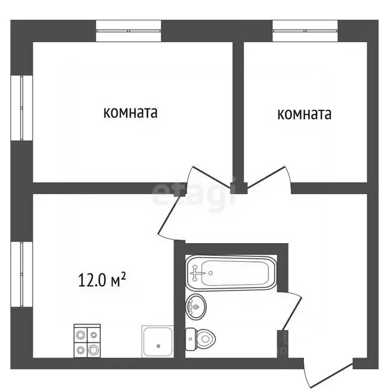 2-к кв. Ярославская область, Рыбинск Введенская ул., 3 (62.4 м) - Фото 1