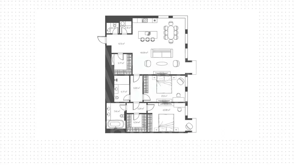 2-к кв. Москва ул. Костикова, 4к1 (130.0 м) - Фото 1