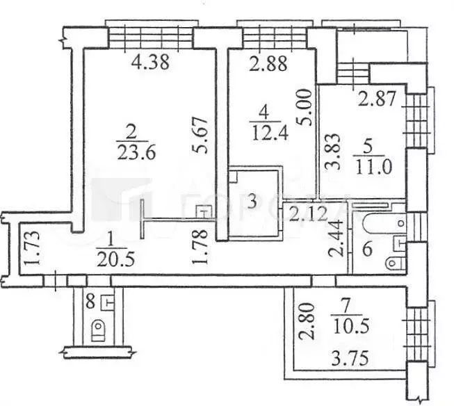 3-к. квартира, 87,5 м, 15/15 эт. - Фото 1