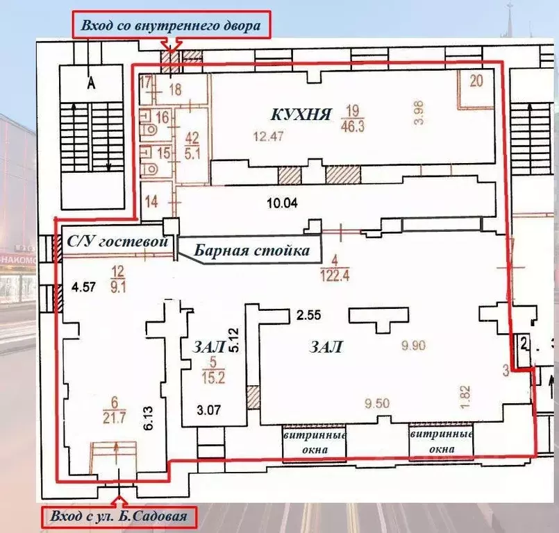 Помещение свободного назначения в Москва Пятницкая ул., 30С1 (380 м) - Фото 1
