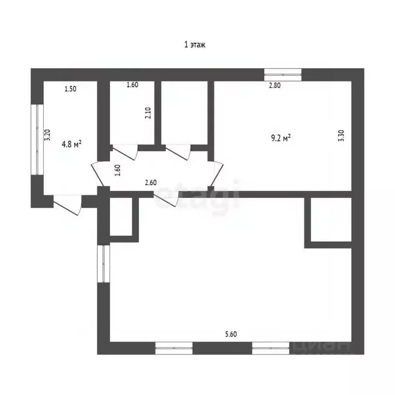 Дом в Томская область, Томский район, д. Нелюбино Школьная ул. (78 м) - Фото 2