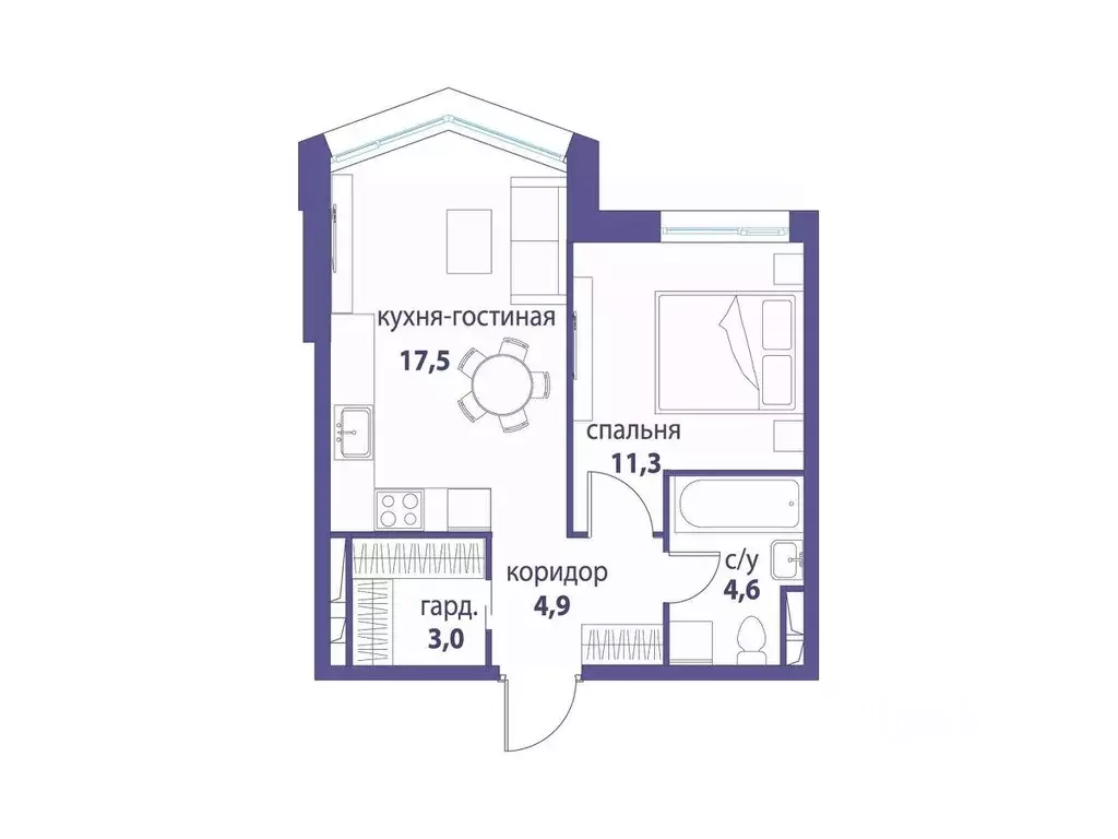1-к кв. Москва ул. Крузенштерна, 2 (41.1 м) - Фото 1