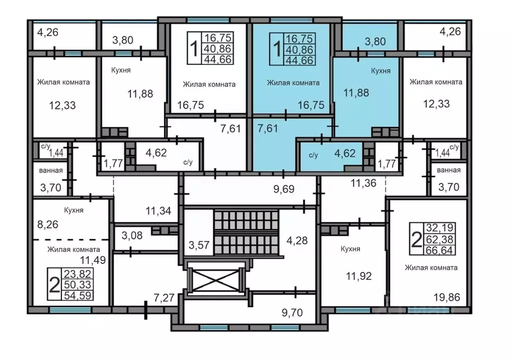 1-к кв. Калужская область, Калуга ул. Минская, 2 (44.66 м) - Фото 1