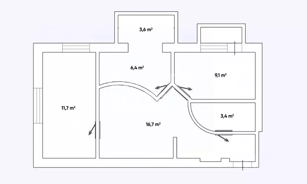 3-к кв. Севастополь ул. Курчатова, 13 (47.0 м) - Фото 1