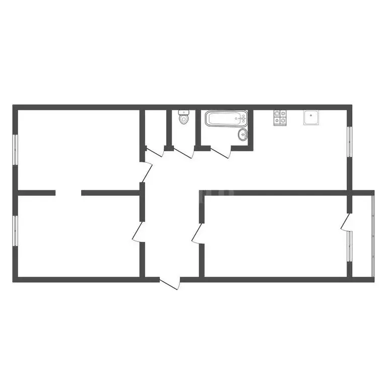 3-комнатная квартира: Советск, Комсомольская улица, 17 (71.4 м) - Фото 0