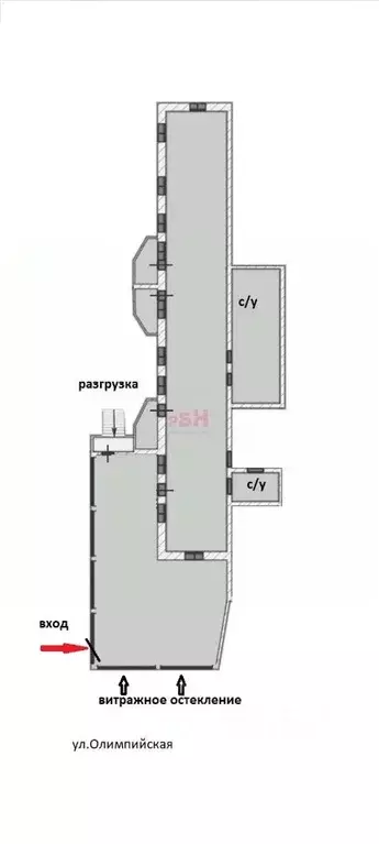Торговая площадь в Тюменская область, Тюмень Олимпийская ул., 11 (332 ... - Фото 2