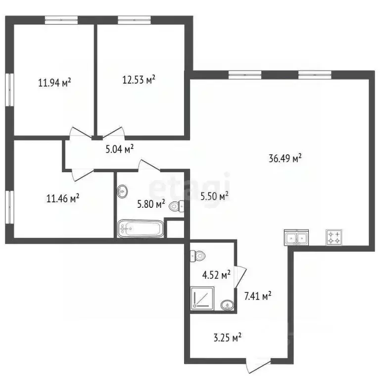 3-к кв. Санкт-Петербург Магнитогорская ул., 3к2 (103.6 м) - Фото 1