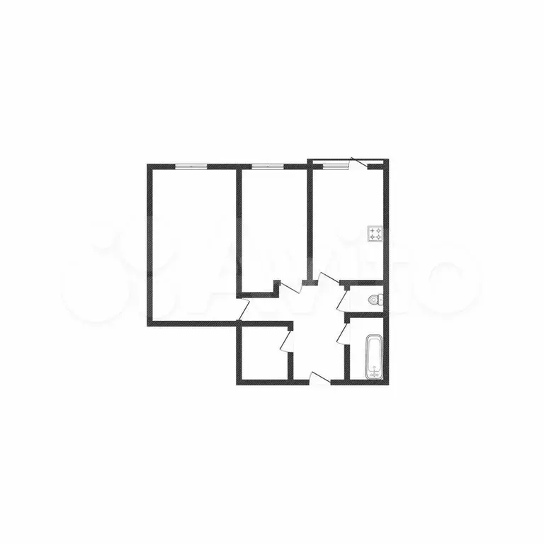 2-к. квартира, 61,5 м, 4/10 эт. - Фото 0