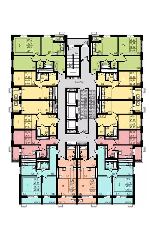 2-комнатная квартира: Уфа, улица Майора Доставалова, 11 (62.9 м) - Фото 2