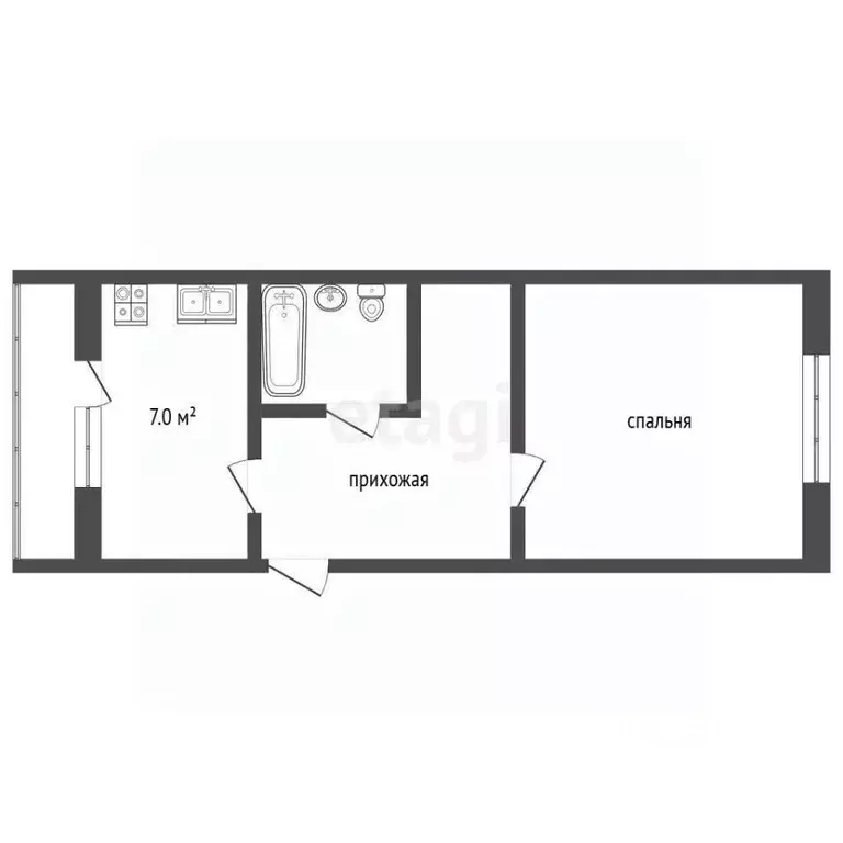 Студия Крым, Ялта пер. Пролетарский, 5 (38.0 м) - Фото 2