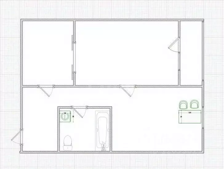 1-к кв. Костромская область, Кострома Венеция мкр, 32 (37.9 м) - Фото 1