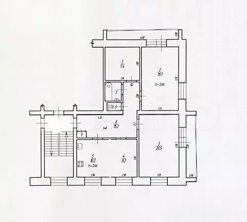 4-к. квартира, 87 м, 5/5 эт. - Фото 0