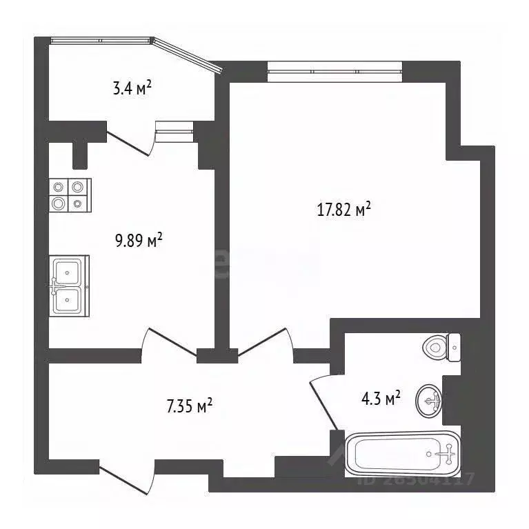 1-к кв. Севастополь ул. Колобова, 20 (39.1 м) - Фото 2
