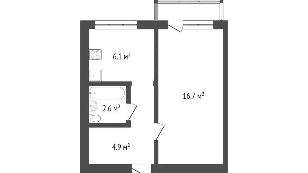 Квартира, 1 комната, 32 м - Фото 0