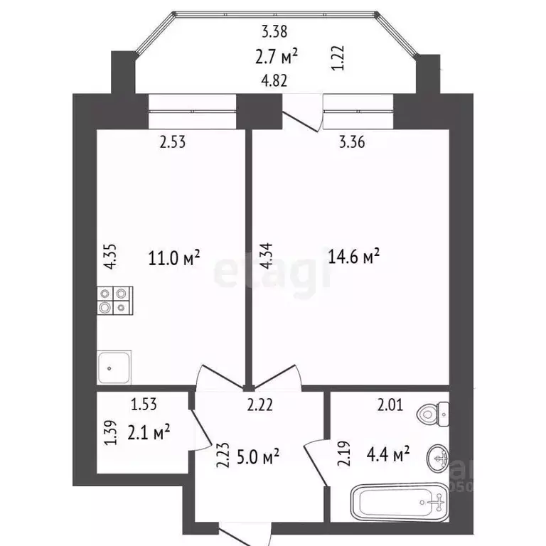 1-к кв. Забайкальский край, Чита ул. Усуглинская, 20 (39.8 м) - Фото 1