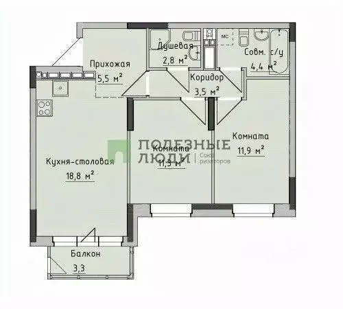 3-к кв. Удмуртия, Ижевск ул. Холмогорова, 89 (61.5 м) - Фото 1