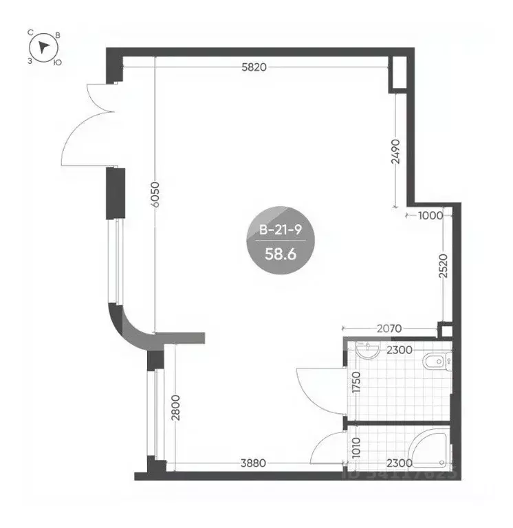 Торговая площадь в Москва 3-я оч., Шагал жилой комплекс, к6 (59 м) - Фото 2