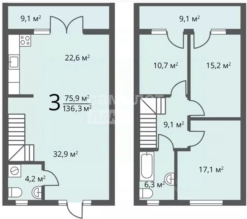 Таунхаус в Липецкая область, Липецкий муниципальный округ, с. Ситовка, ... - Фото 2