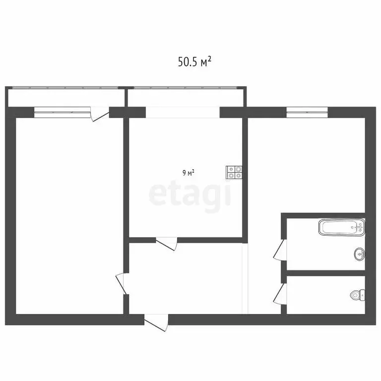 2-комнатная квартира: Пятигорск, Ессентукская улица, 78 (50.6 м) - Фото 0