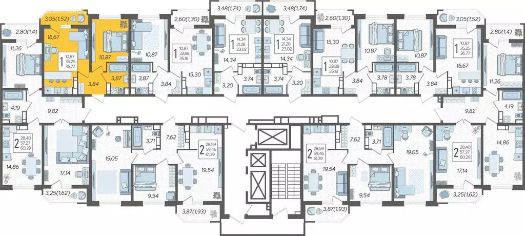 1-комнатная квартира: Краснодар, Уральская улица, 87/7 (36.77 м) - Фото 1