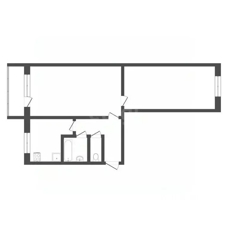 2-к кв. Тверская область, Тверь ул. Маршала Василевского, 23 (44.0 м) - Фото 1