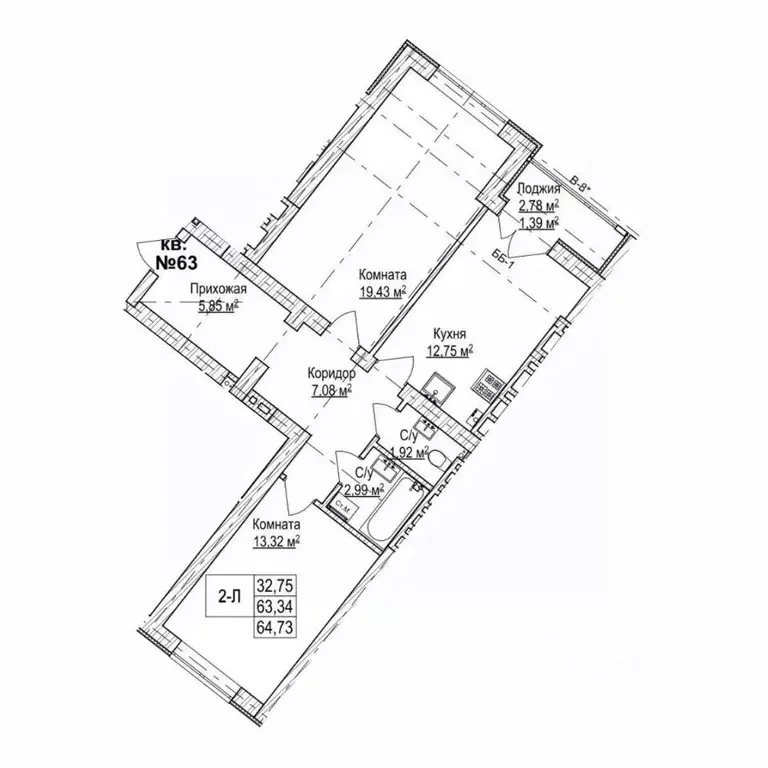 2-к кв. Калининградская область, Зеленоградск ул. Имени Гвардии ... - Фото 2