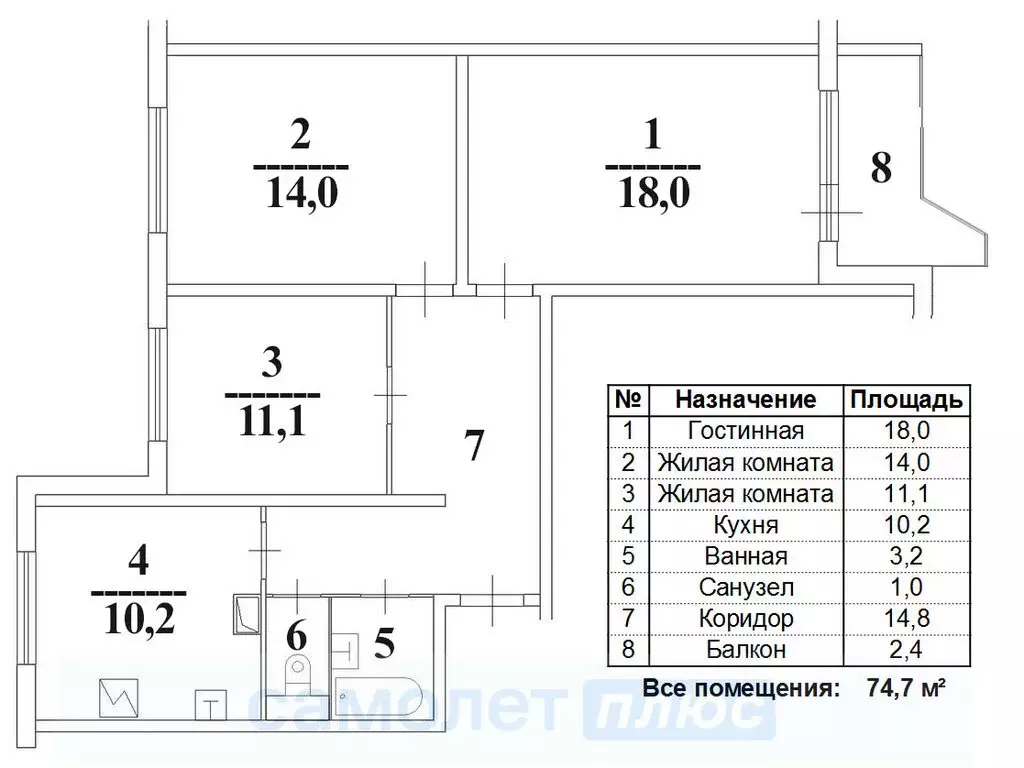 3-комнатная квартира: Москва, улица Чичерина, 6 (72.3 м) - Фото 1