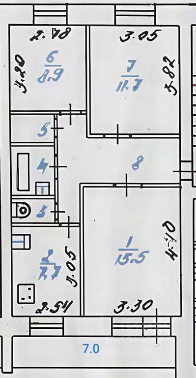 3-к кв. Челябинская область, Челябинск ул. Дегтярева, 5 (65.0 м) - Фото 2