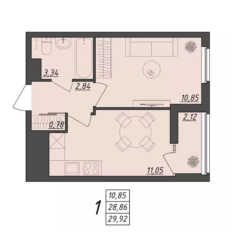 1-к кв. Волгоградская область, Волгоград ул. Алехина, 7к7 (29.92 м) - Фото 0