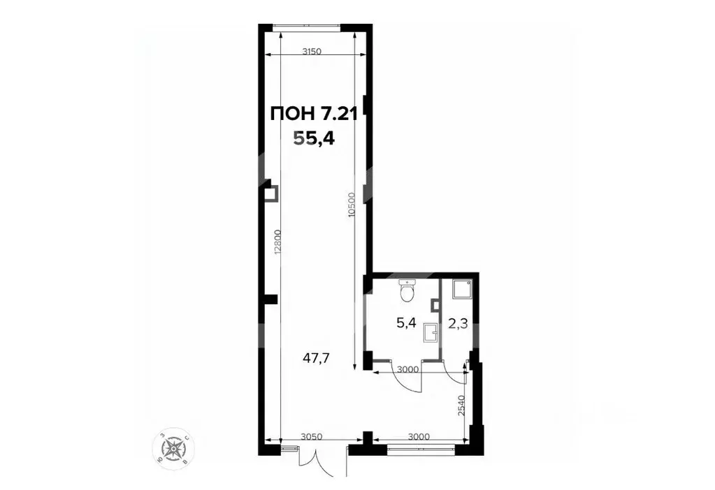 Помещение свободного назначения в Москва Ленинградское ш., 228к7 (55 ... - Фото 2