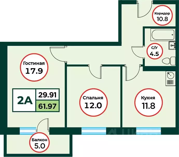 2-к кв. Красноярский край, Красноярск городской округ, пос. Солонцы ... - Фото 0