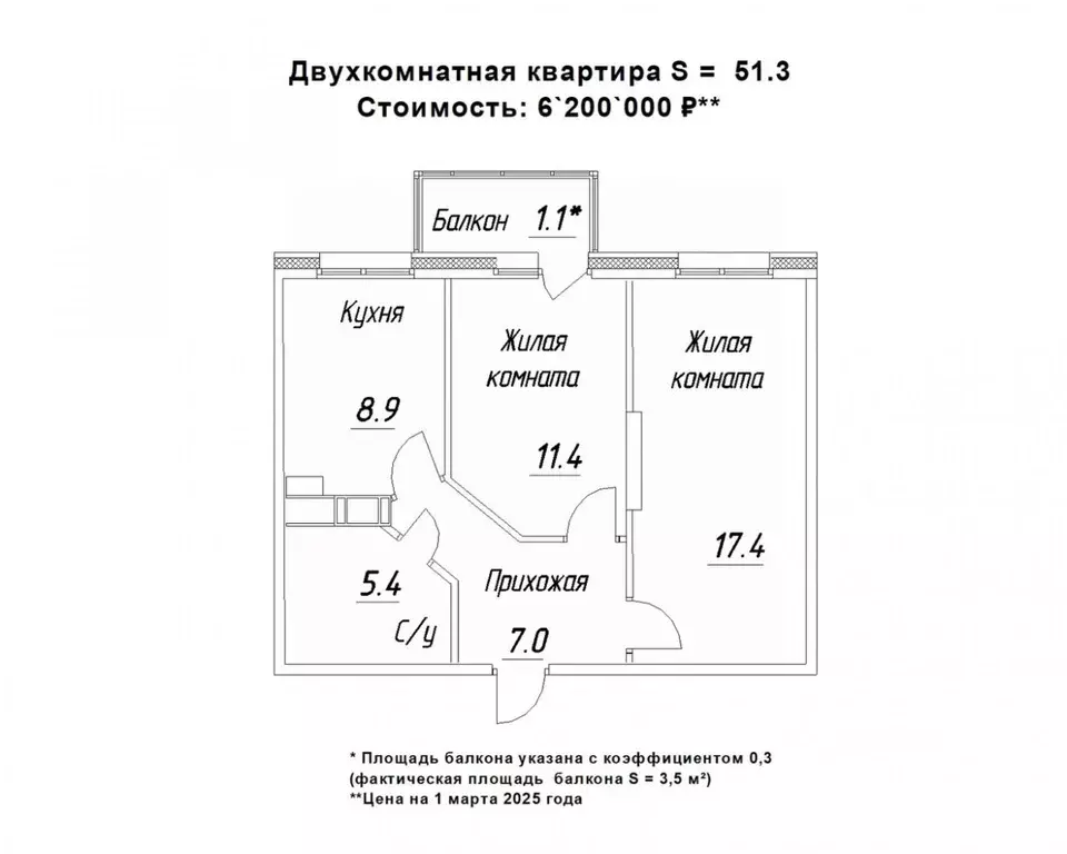 2-к кв. Карелия, Петрозаводск ул. Зайцева, 70Б (51.3 м) - Фото 0