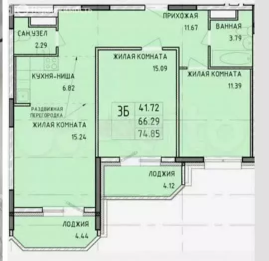 3-комнатная квартира: Тула, Рязанская улица, 19 (74.85 м) - Фото 0