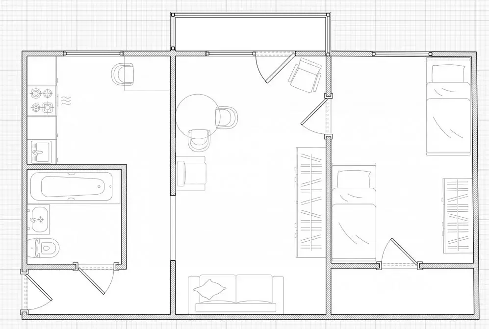 2-к кв. Пензенская область, Пенза ул. Островского, 15 (44.4 м) - Фото 2
