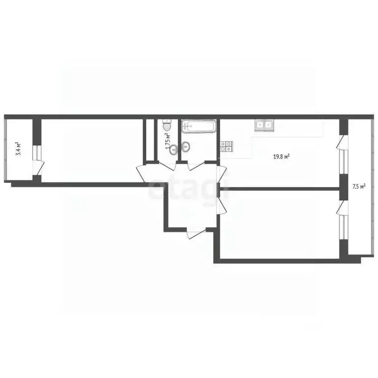2-к кв. Краснодарский край, Анапа ул. Омелькова, 93 (76.55 м) - Фото 1