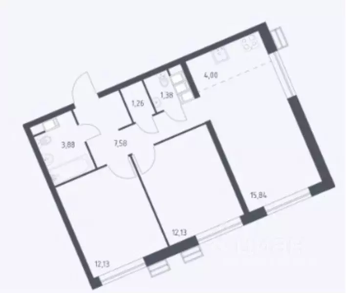 2-к кв. Москва Шоссейная ул., 90Бк2 (55.0 м) - Фото 2
