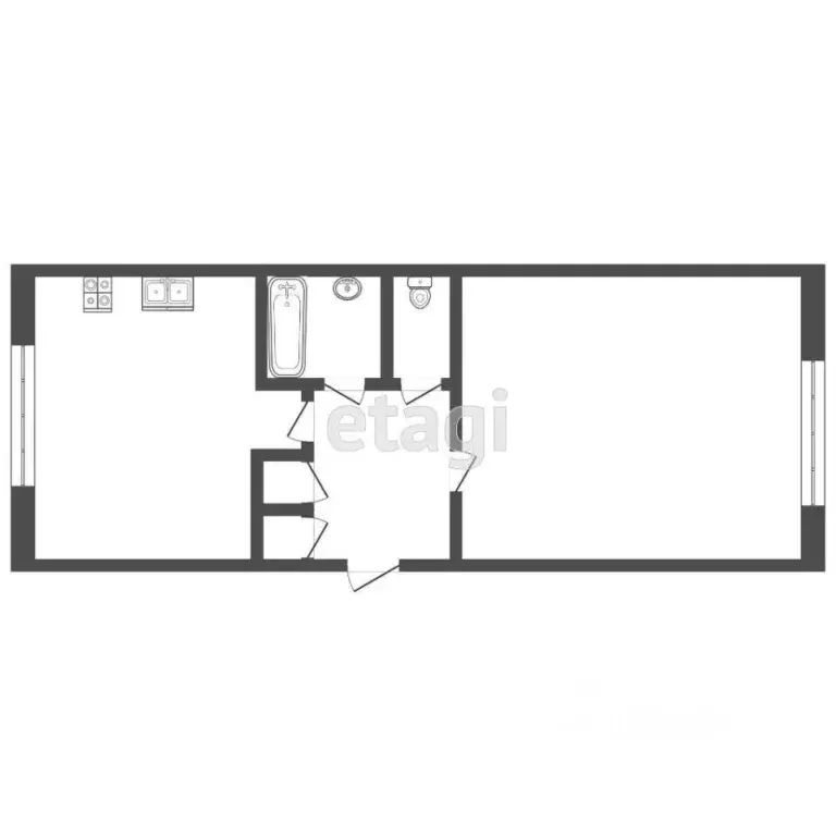 1-к кв. Татарстан, Менделеевск ул. Пушкина, 3 (17.8 м) - Фото 2