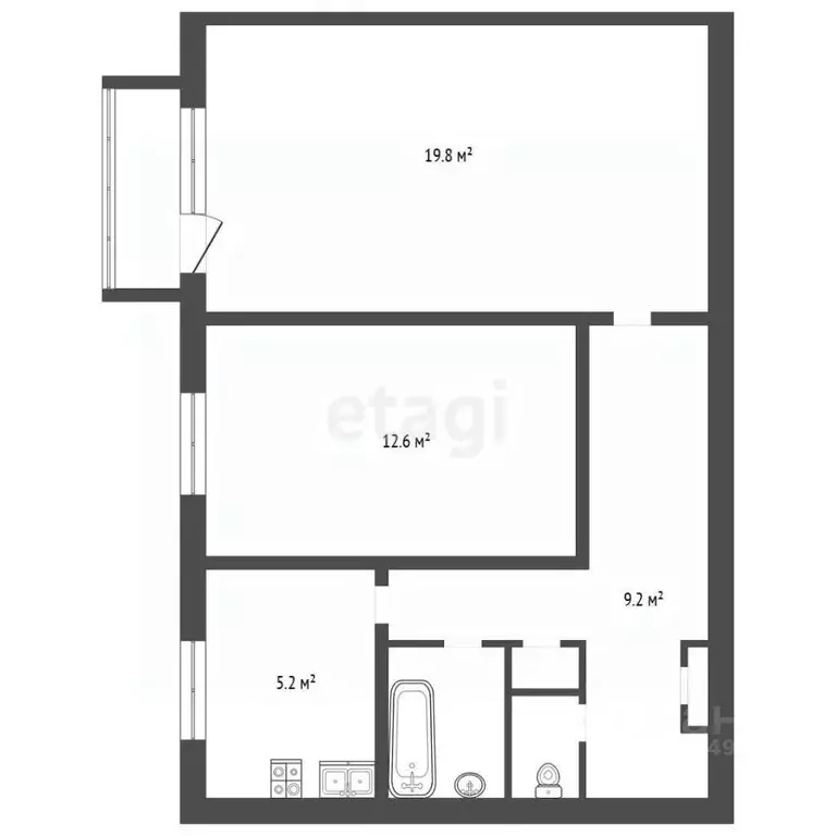 2-к кв. Воронежская область, Воронеж Минская ул., 71А (53.4 м) - Фото 2
