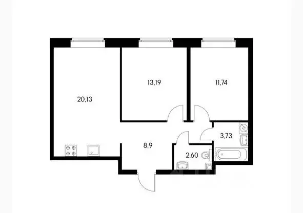 2-к кв. Москва Олонецкая ул., 4 (60.0 м) - Фото 0