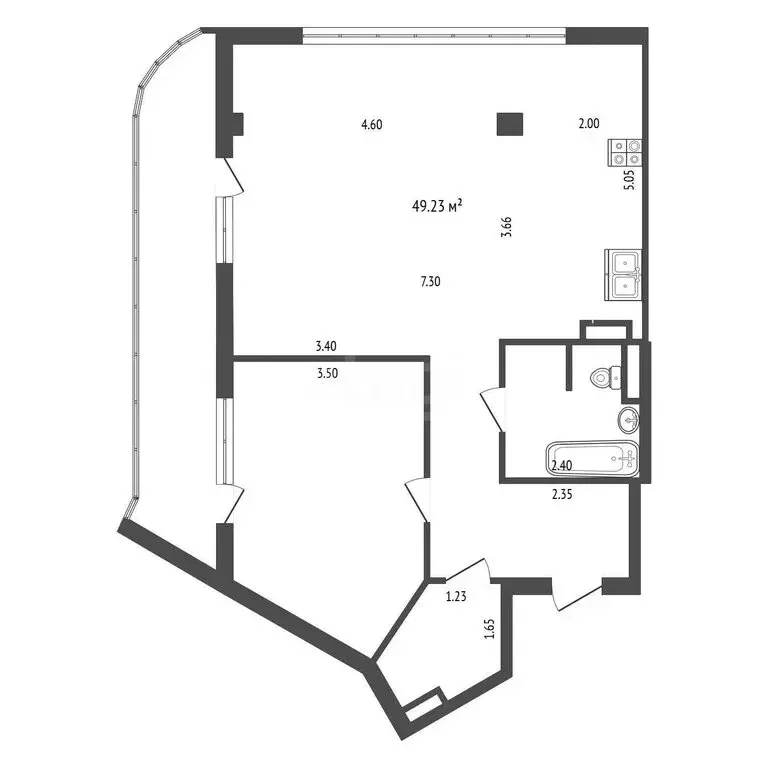 2-комнатная квартира: Гаспра, Севастопольское шоссе, 1Е (73.73 м) - Фото 1