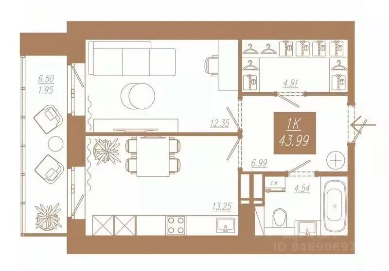 1-к кв. Красноярский край, Красноярск ул. 3-я Краснодарская, 14А/3 ... - Фото 1