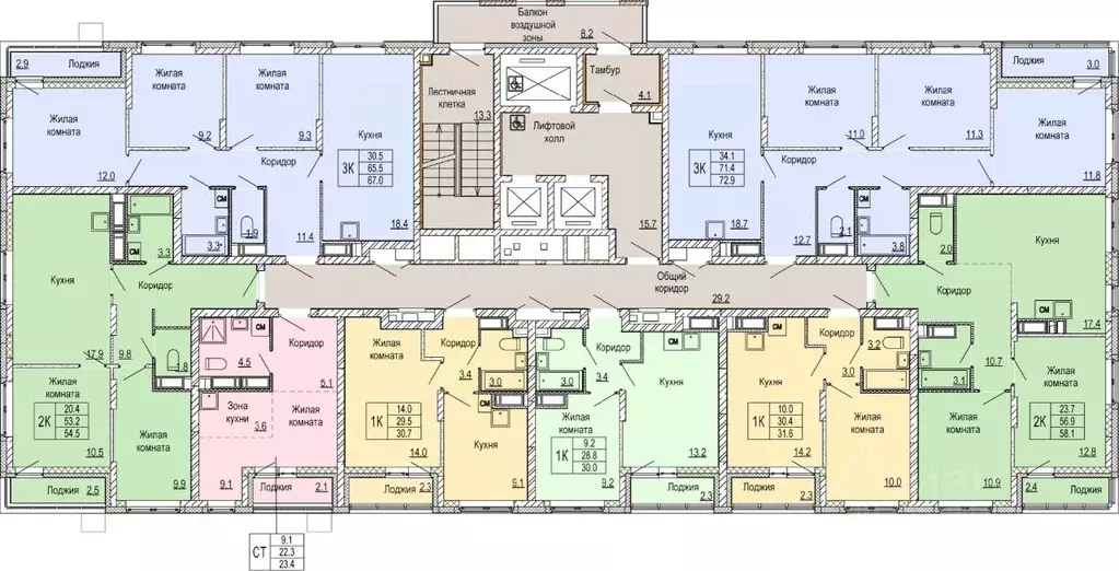 3-к кв. Нижегородская область, Нижний Новгород Кузнечиха Город жилой ... - Фото 1