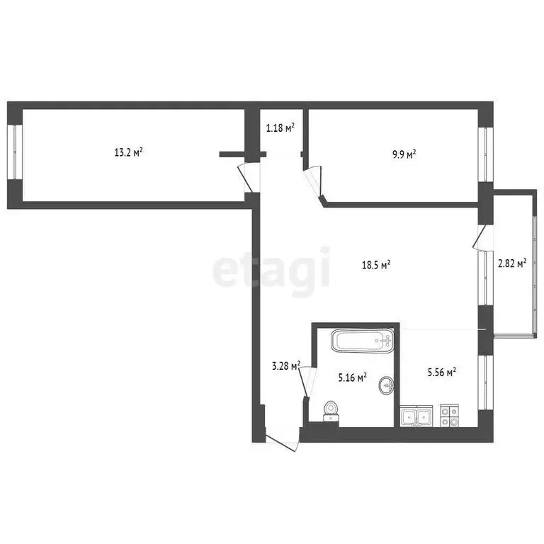 3-комнатная квартира: Королёв, Кооперативная улица, 3 (59.6 м) - Фото 0